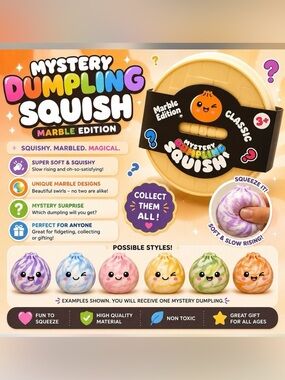 marble mystery dumpling squishy